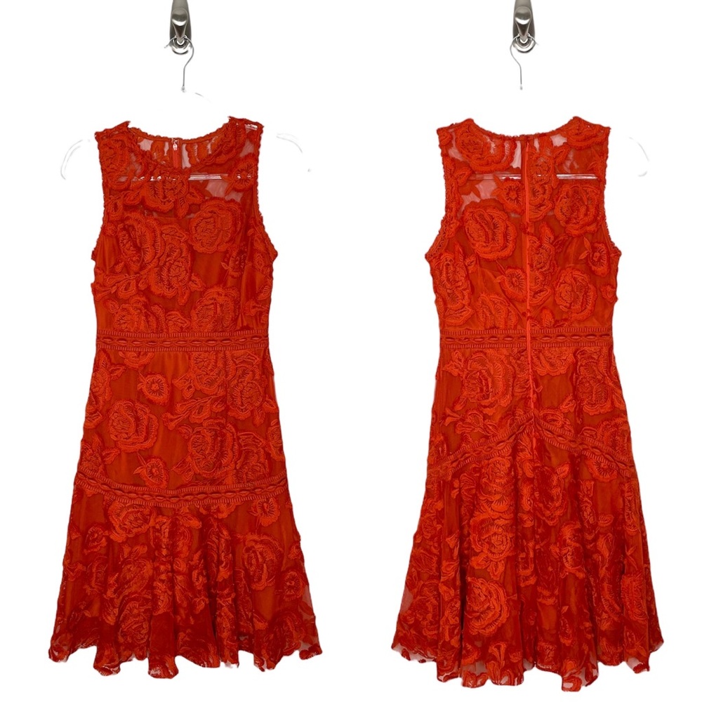 Reiss | NWT Adia Lace Dress Winter Orange US 4